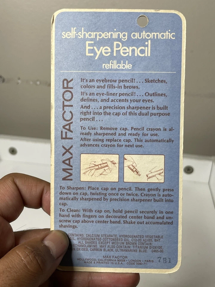 Lápiz de ojos autoafilable Max Factor de colección castaño rojizo apagado nuevo sellado raro. Oro Foto 2 de 4