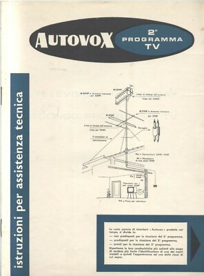 AUTOVOX 2° programma tv istruzioni assistenza tecnica libretto
