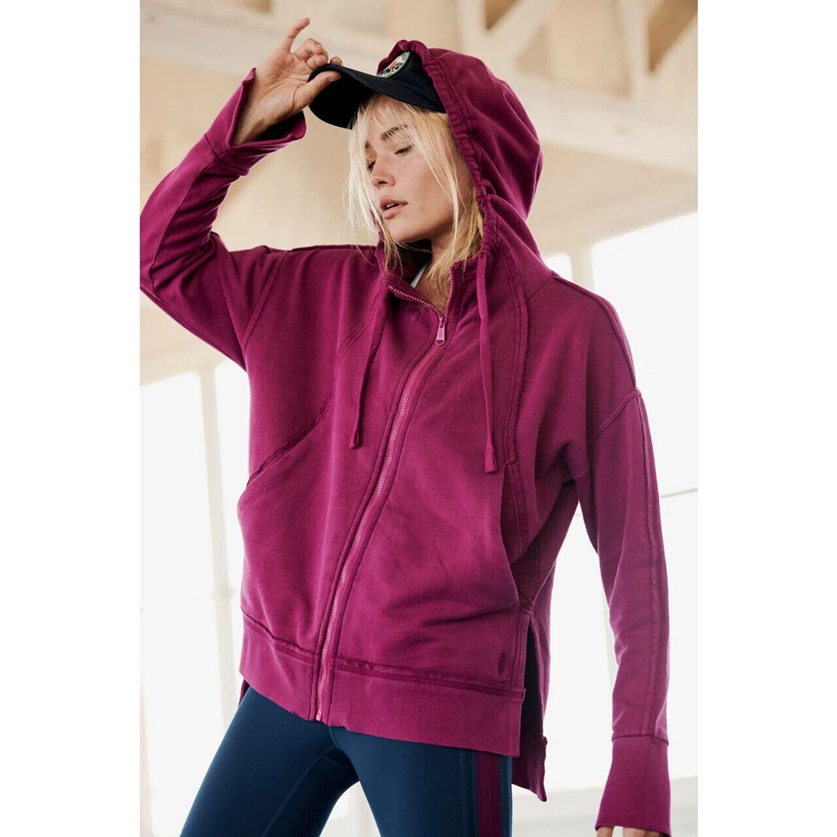 Free people top get it hoodie