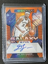 2023-24 OBSIDIAN ORANGE GALAXY INK DAYRON SHARPE AUTO /75 # GI-DAY