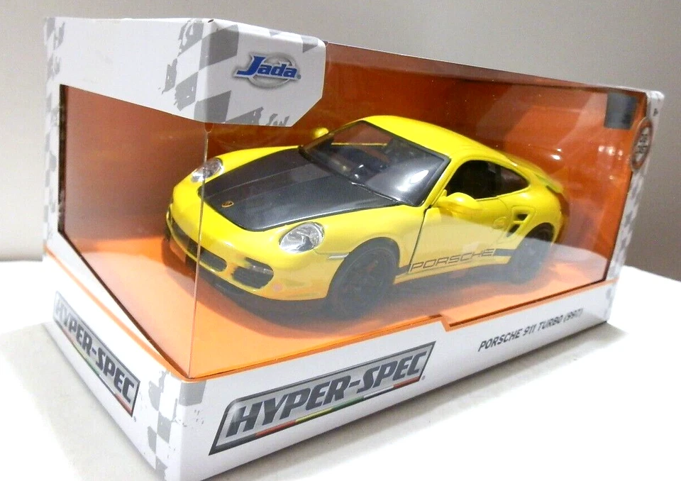 Jada Hyper-Spec 1/24 Yellow 2007 Porsche 911 Turbo 997 - Image 3 of 4