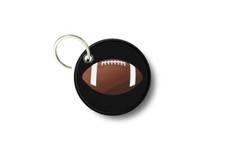 Keychain Round Printed Double-Sided Football USA