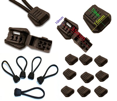 Neu Gummiseil Enden Reißverschluss Schlaufe 3-4 mm Nylon Kunststoff Schlagschnur UK