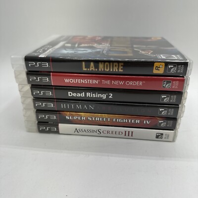 Lot of 6 Popular Games for PlayStation 3 PS3 LA Noire Hitman Deadrising Assassin