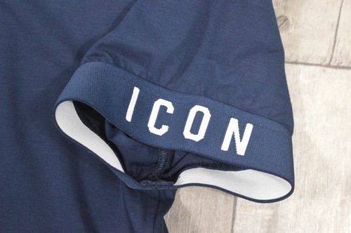 Men's Dsquared2 Icon Logo Sleeve Slim Navy Blue T Shirt Medium Large RRP £105 - Picture 3 of 5