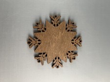 Christmas ornament wooden Snowflake
