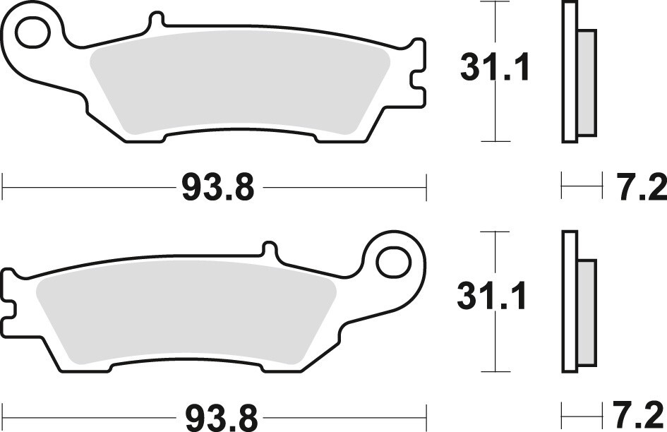 Plaquettes de frein KH450 Sinter Offroad pour Yamaha YZ 125 et WR 250