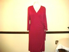 NWOT Studio  M WRAP  Dress  DARK RASPBERRY  PLUS  STRETCH SIZE 3X
