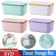 Tissue Box  Dispenser Paper Storage Case With Lid Dustproof Home Office Decor