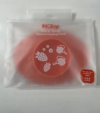 Nuby Sure Grip Silicone Suction Bowl -Non-Slip Base -Easy Self-Feeding -BPA Free