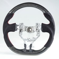 Volante piatto fondo fibra di carbonio scamosciato per Toyota 86 Subaru BRZ Scrion