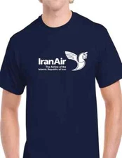 Iran Air Logo T-shirt Iranian Islamic Republic Airline Travel Souvenir Tee