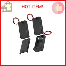 DAIERTEK 9V Battery Holder, 9 Volt Battery Holder with ON/Off Switch Cover Lead 