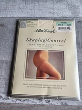 Sears Nice Touch Shaping Control Top Pearl Pantyhose Size C New