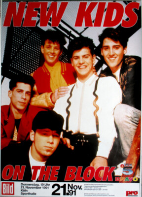 NEW KIDS ON THE BLOCK - 1991 - Plakat - In Concert Tour - Poster - Köln