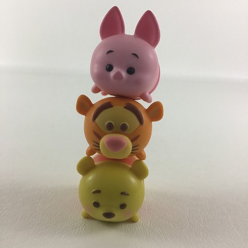 Disney Winne The Pooh Tsum Tsums 2" PVC Stackable Figures Piglet Tigger Pooh