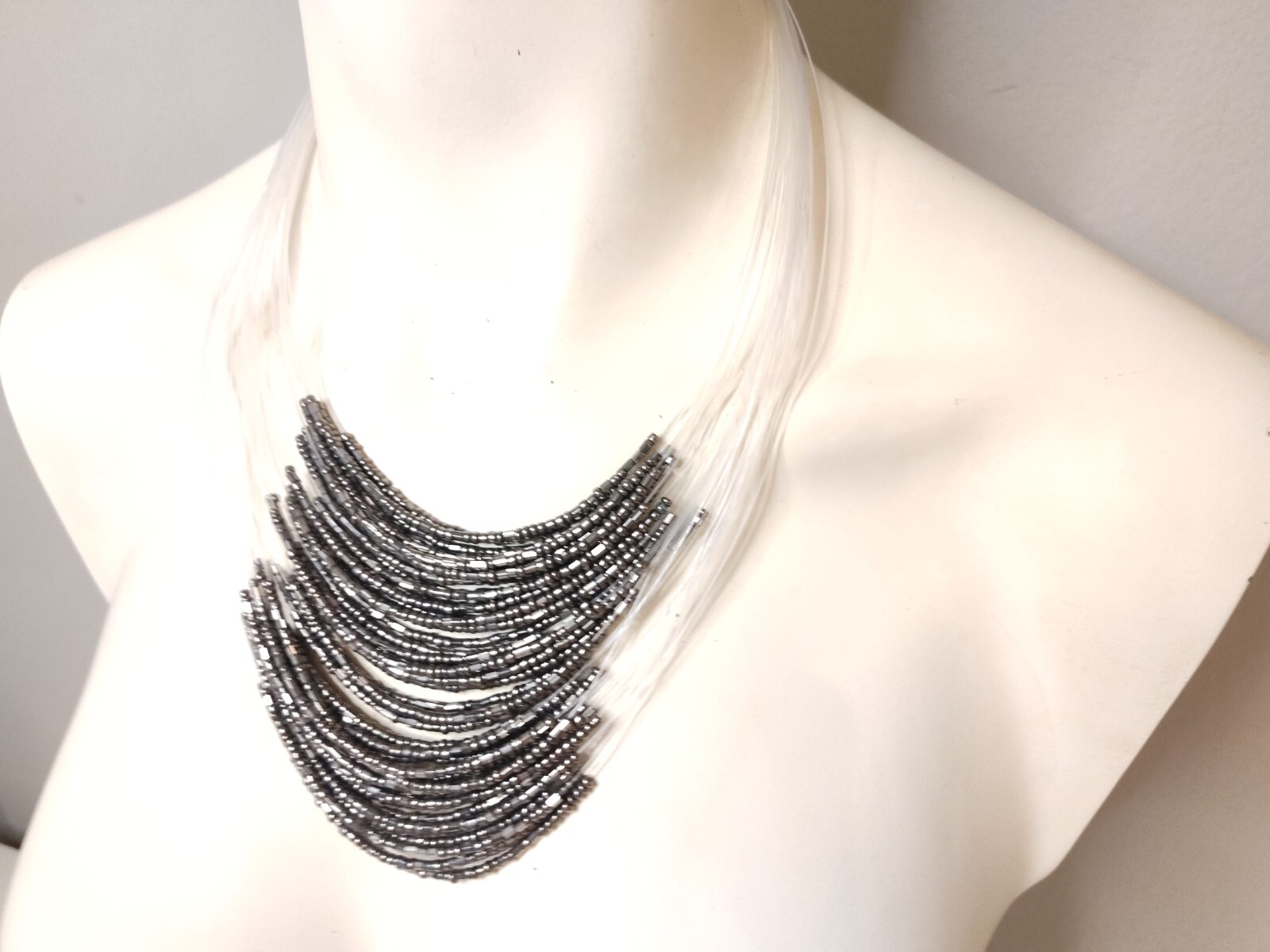 VINTAGE MULTI LAYERED STATION STATEMENT NECKLACE … - image 4