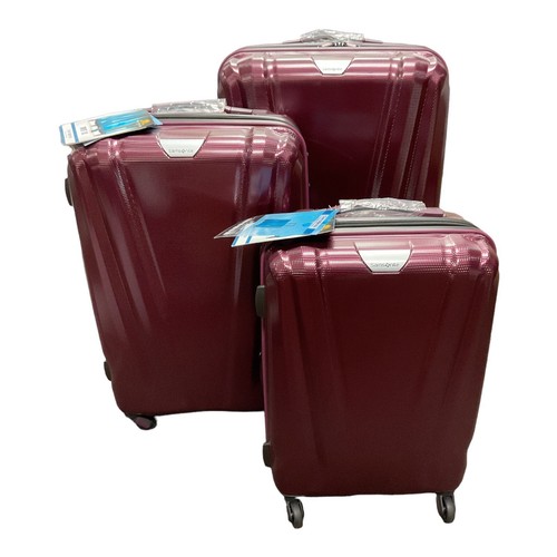 Samsonite 20", 24", & 28" Hardside Swerv DLX 3 Pc Luggage Set Aubergine