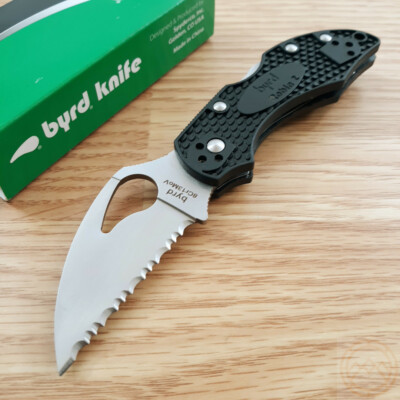 Byrd By Spyderco Robin 2 Folding Knife 2.35'' 8Cr13MoV Steel Blade Black FRN