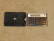 HP 12C Platinum Financial Calculator W/ Leather Case TESTED WORKS GREAT COND.