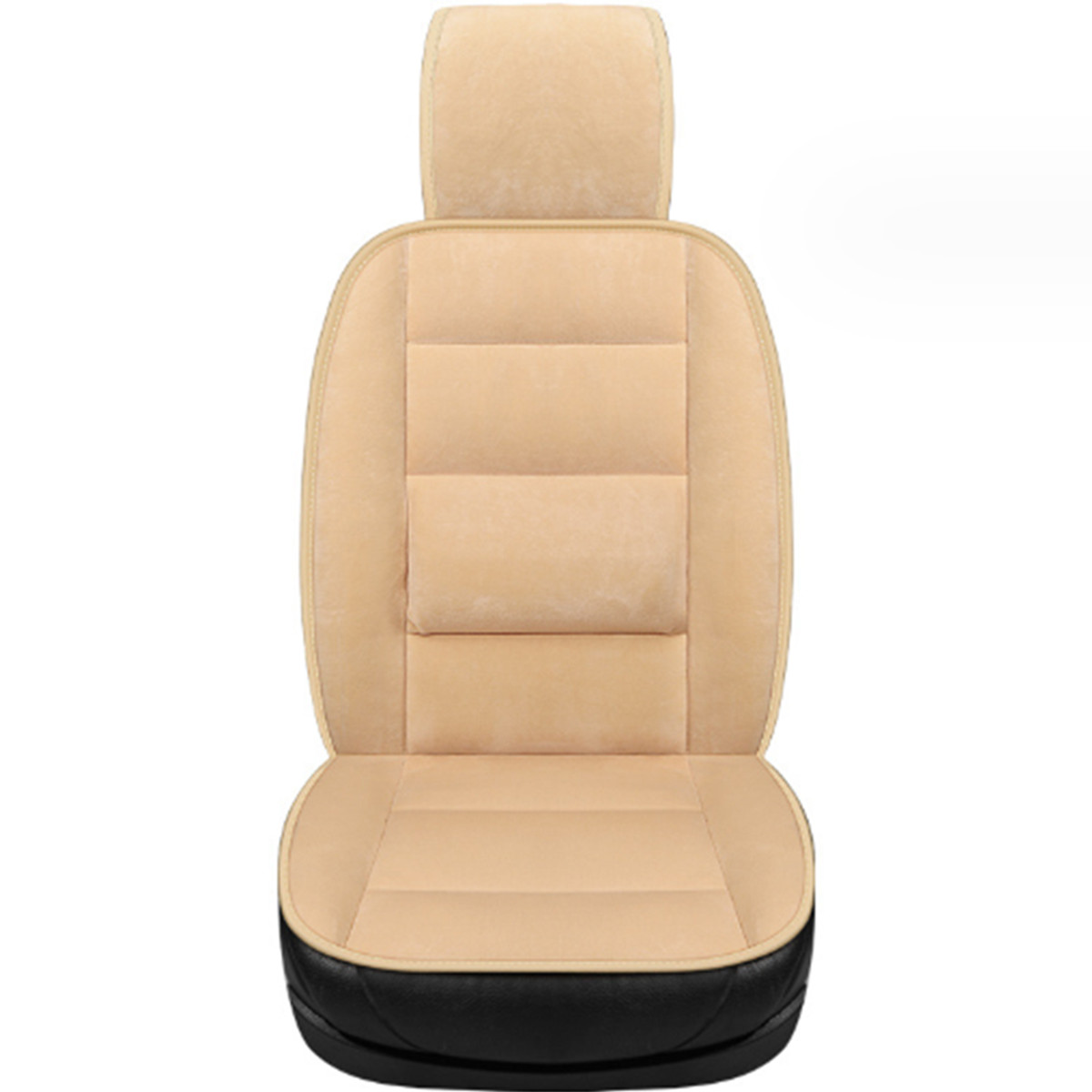 Car Front Seat Cover Warmth Winter Chair Cushion Protector Pad Accessories Beige