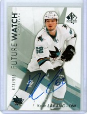 2016-17 SP Authentic FUTURE WATCH #181 Kevin Labanc RC AUTO 873/999 - SHARKS