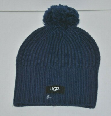 Ugg Australia knit navy Pom beanie UGG Pom Cardi Stitch Knit Beanie Women main image 2