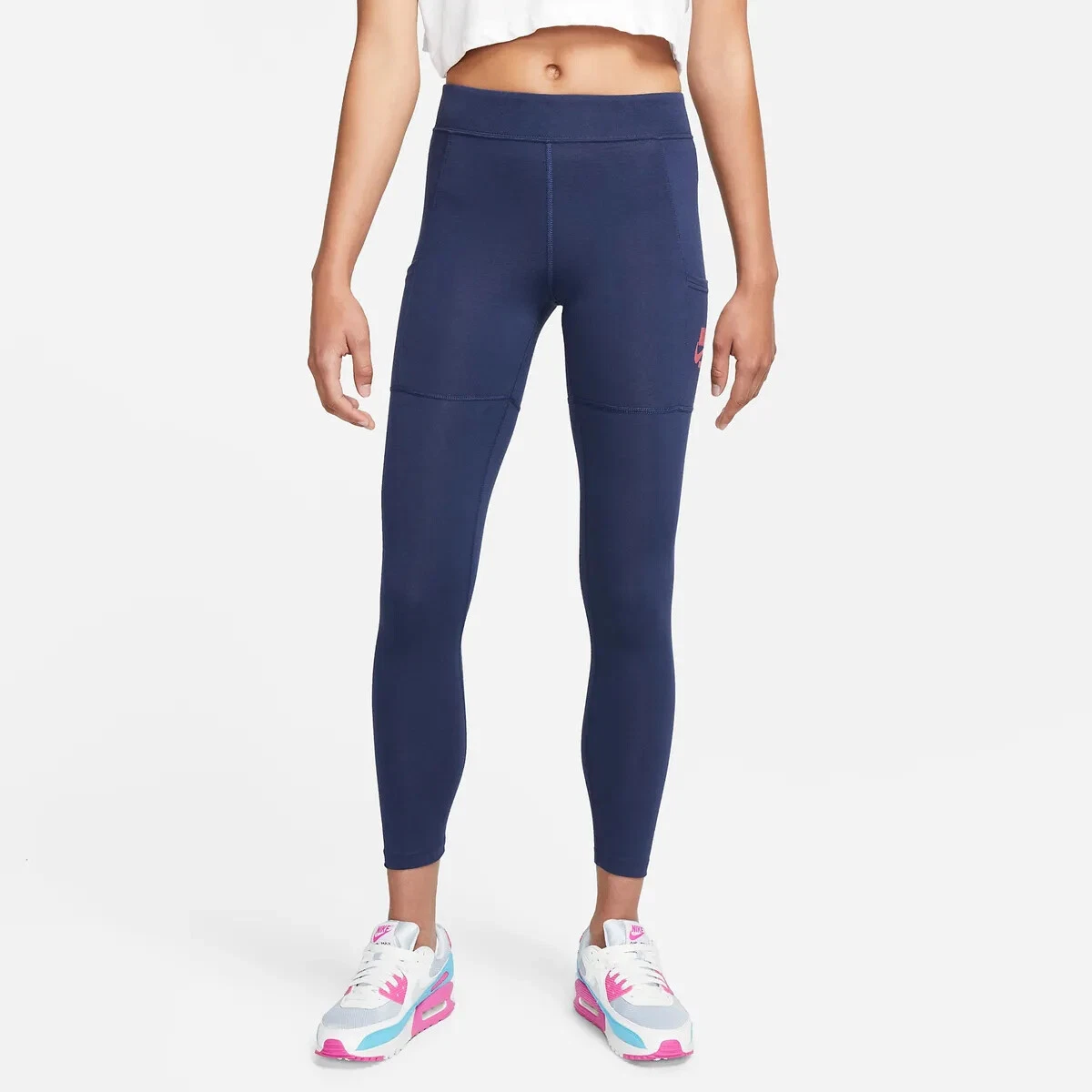 Nike Sportswear Women's Heritage Navy/Pink Legging (DD5683-410