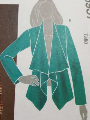 McCalls Pattern M5937 Cardigan Shawl Collar Jackets Sizes 12 14 16