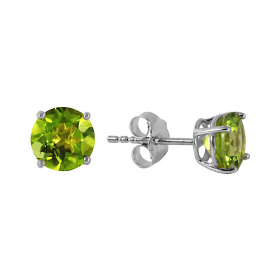 Ohrringe 0,95 Karat 14 Karat massiv Weißgold I Know Why Peridot