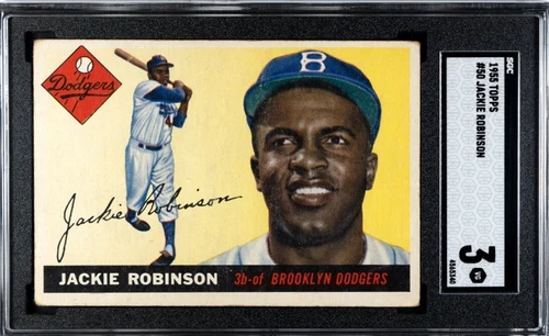JACKIE ROBINSON 1955 TOPPS SGC 3 ! *FRESH NEW SLAB ! *DODGERS LAST WS IN BROOKYN