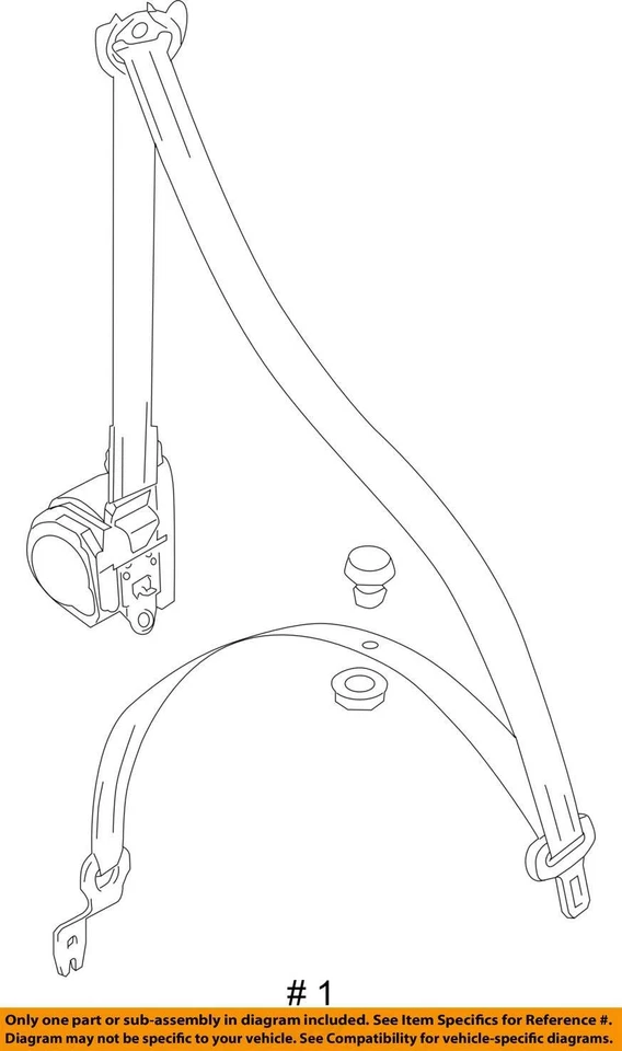 Cinturón de seguridad delantero cubo asiento pasajero retractor se adapta a 12-15 PASSAT 1635065 Foto 4 de 4