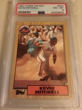1987 Topps TIFFANY Kevin Mitchell #653 Graded PSA 8 Rookie Baseball Card