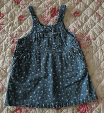 Vintage Oshkosh Floral Overall Dress 2T