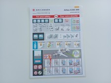 Air Canada Airbus A330-300 In-flight Safety Instructions Card - Issue 2021-04