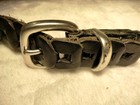 Fossil Men's D Ring Belt Black Braided Leather Links Brass Buckle Vintage  — photo 3