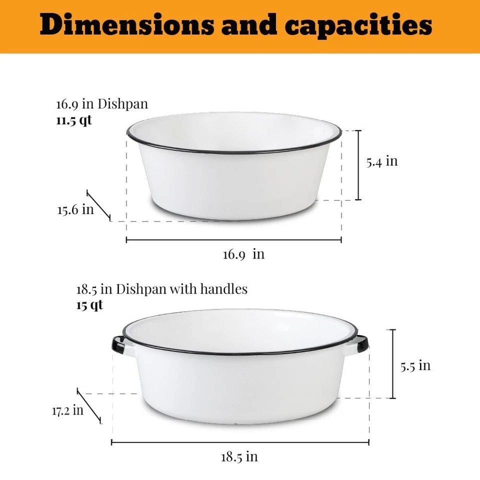Stackable, Multi Use Bowls - Enameled Steel Dish Pan Set with Pie Pan - Versa... - Image 4 of 4