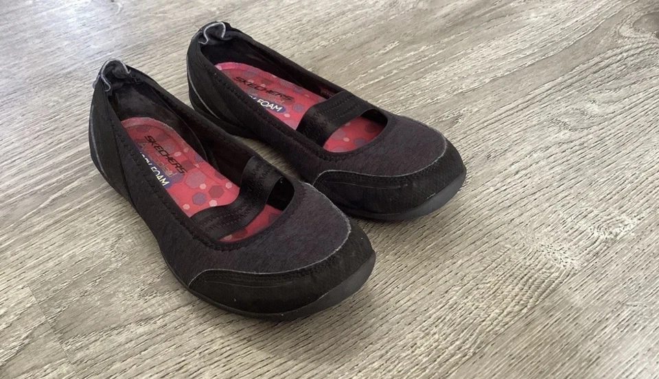 Skechers Womens Mary Jane Flats Memory Foam Comfort Shoes Size 7 Sneaker 22854 - Image 2 of 4