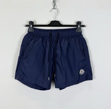 Moncler Swim Shorts Nylon Boxer Mare Trunks Men  s Size M Logo Navy Blue Luxury
