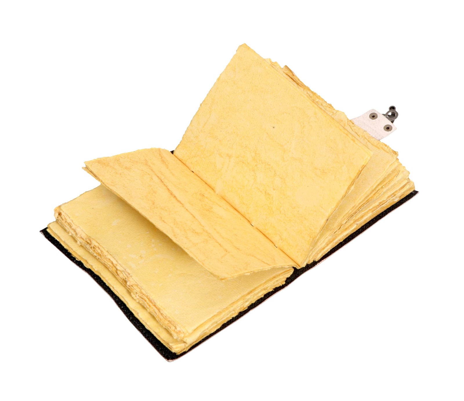 Leather Journal-Deckle Edge Paper | Witchcraft Wiccan Grimoire | Spiral Gothic