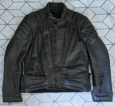Vintage First Gear Hein Gericke Leather Motorcycle Jacket - SIZE 48