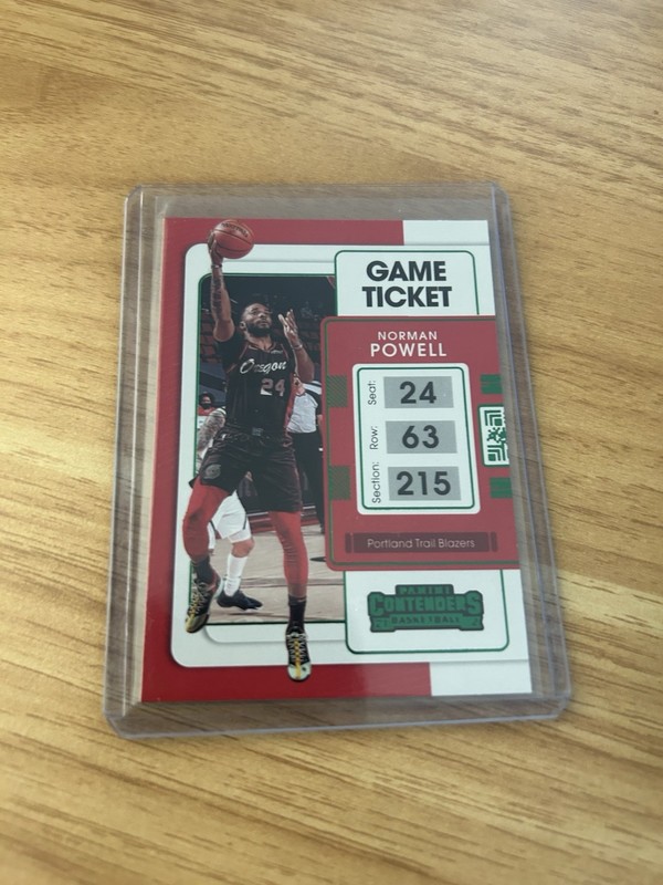 2021-22 Panini Contenders - Norman Powell #49 Game Ticket Green