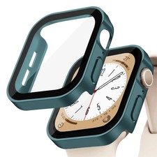 Full Cover Watch Case with Glass Screen Protector 40 41 44 45mm Protective Shell