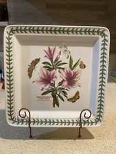 Portmeirion Botanic Garden Lily Flowered Azalea 10.5 Inch square lunch plate