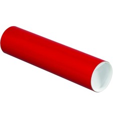 Red Mailing Tubes with Caps 3x12 Inch Pack of 24 Shipping Documents and Posters