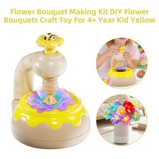 Flower Bouquet Making Kit DIY Flower Bouquets Craft Toy For 4 Year Kid Yellow