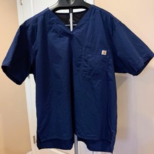 Carhartt Ripstop Utility Scrub Top Mens XL Navy Blue V-Neck Medical C15108