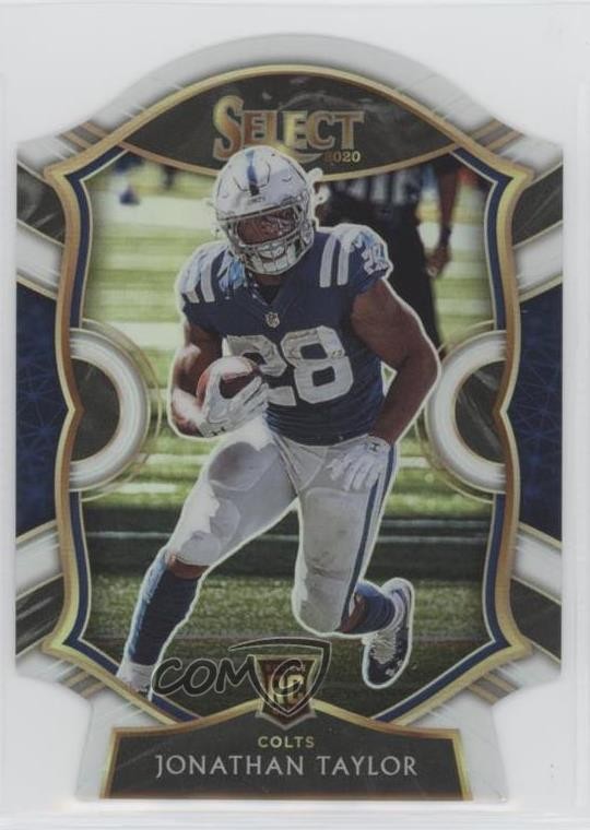 2020 Panini Select Concourse White Prizm Die-Cut Jonathan Taylor Rookie RC 12pq