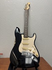Squier Stratocaster affinity series by Fender Electric Guitar Black and White