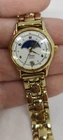 VTG Timex Quartz Watch Women Moon Phase Gold Tone Date - New Battery - Working